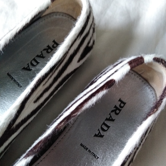 Vintage prada shoes ( size 8.5 US)  39 europe zebra print - Picture 2 of 16
